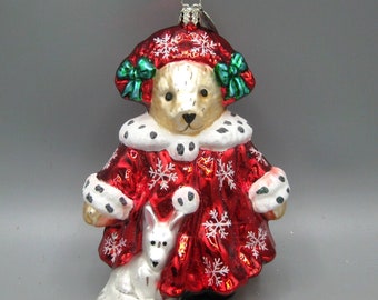 Christopher Radko 2004 Muffy VanderBear Snow Queen Glass Bear Ornament