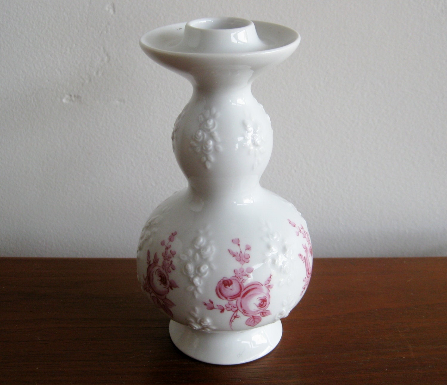 Vintage Wallendorf German Porcelain Pink Floral ...