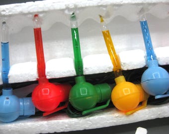 Silvestri 10 Vintage Small Plastic Christmas Tree Mini Bubble Light Bulbs Strand