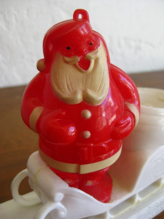Vintage Christmas Plastic Container 