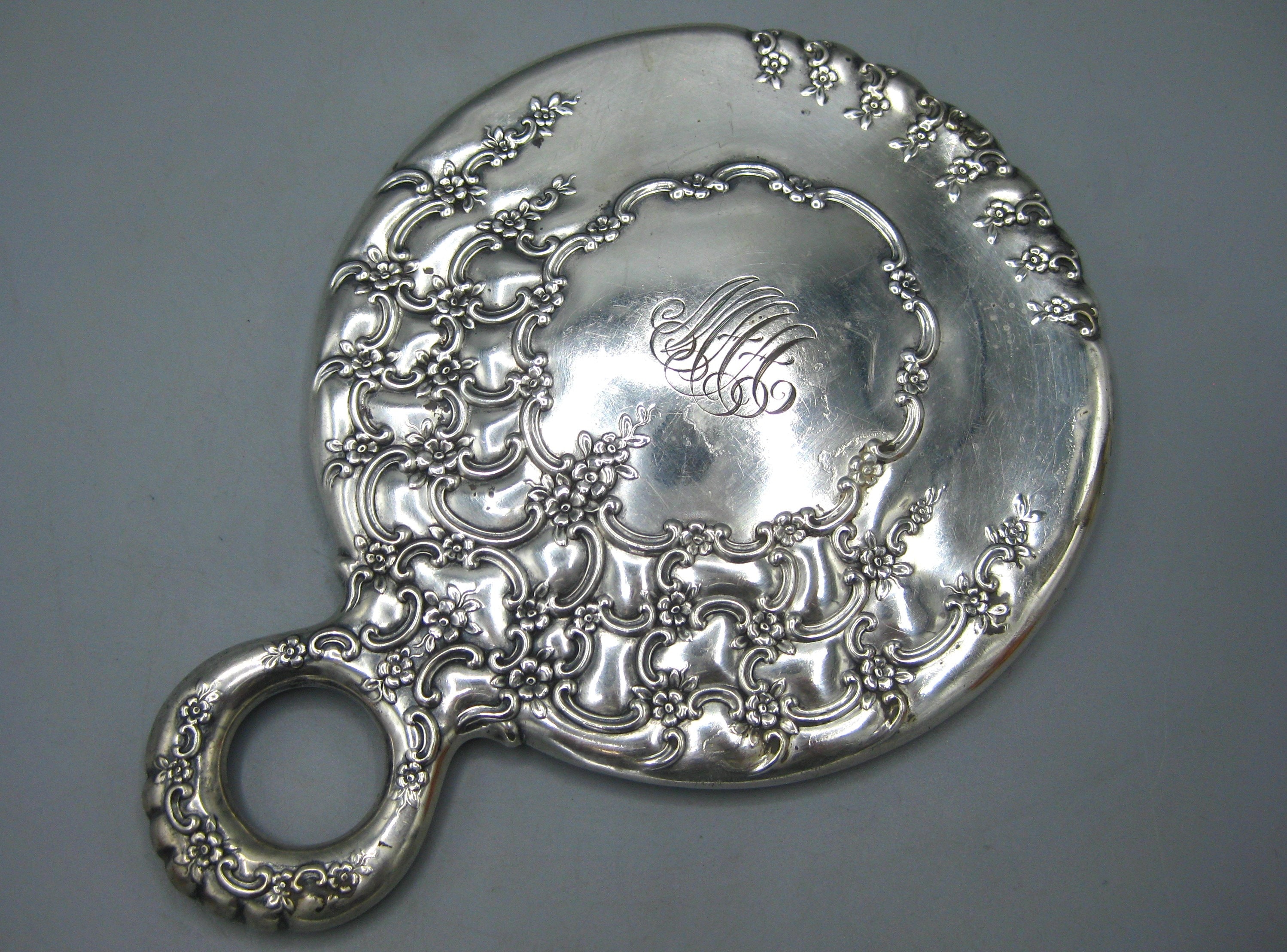 Vintage Tiffany & Co Sterling Silver Ornate Monogrammed Hand