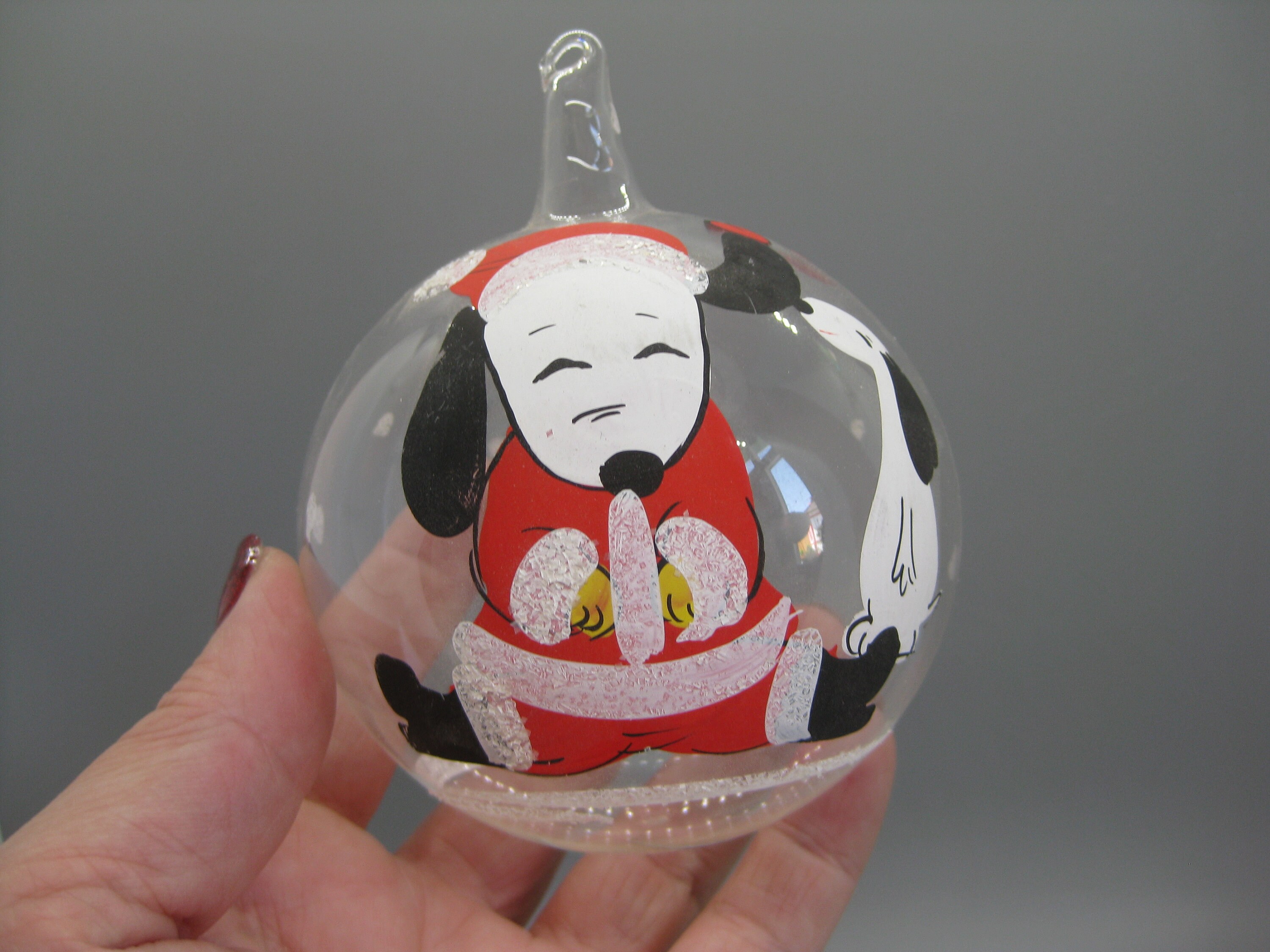 【超レア】70年代ヴィンテージ SNOOPY クリスマスオーナメント6個【新品】 ヴィンテージ 70年代 ピーナッツ スヌーピー サンタクロース ガラス