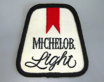 Vintage 80s Michelob Light Beer Embroidered Employee Jacket Hat Patch