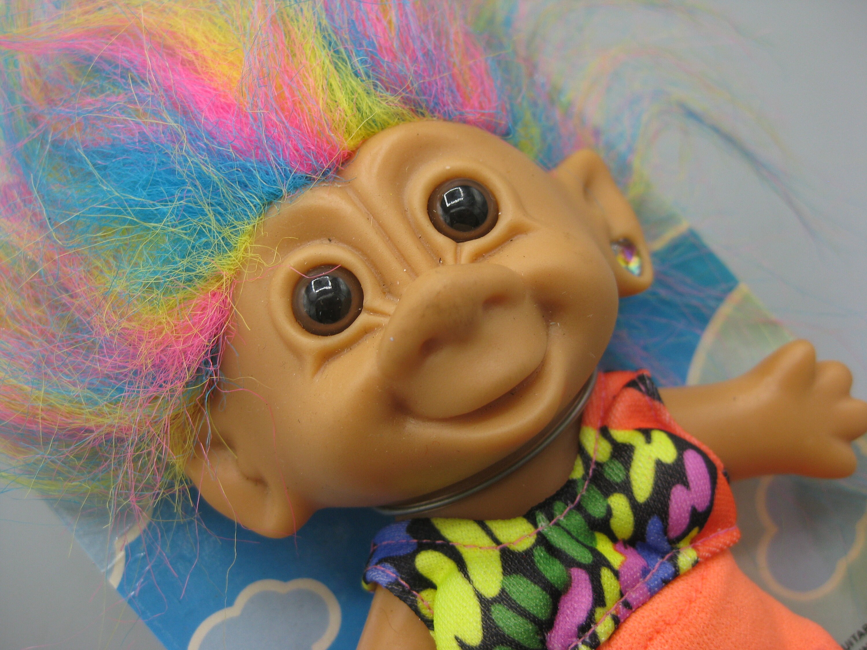 Colorful Hair Wishnik Troll Toys Multi Colored Hair UK