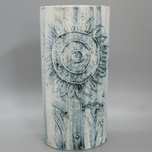 Vintage Carn Art Pottery Sunflower Ceramic Vase Nancledra Penzance Cornwall image 1