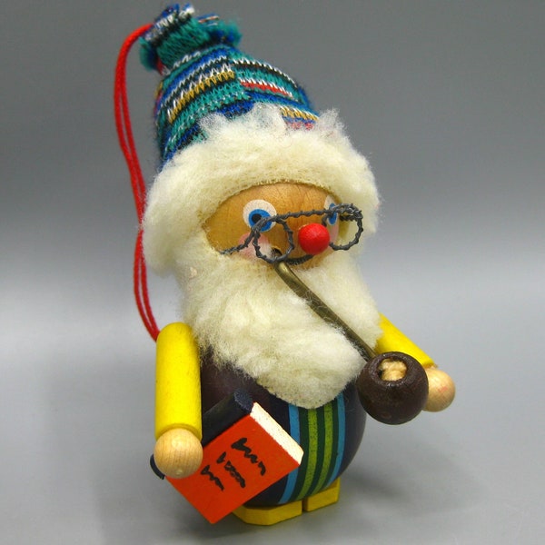 Vintage Steinbach Volkskunst German Gnome Nisse Wooden Christmas Tree Ornament