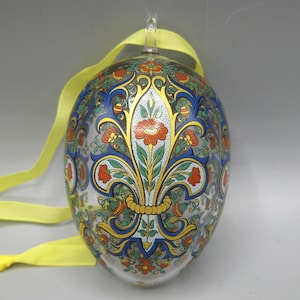 Vintage 2001 Hutschenreuther German Art Glass Egg Jährliche Weihnachtsverzierung