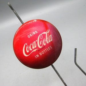 Vintage 40s Coca Cola Coke Celluloid Advertising Bill Receipt Hook