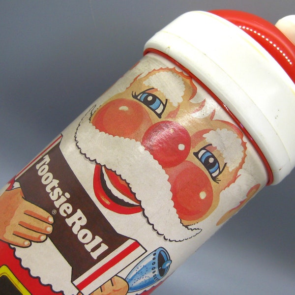 Vintage 70s Tootsie Rolls Candy Santa Claus Figural Christmas Gift Box