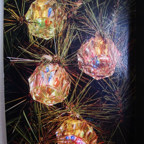 Vintage 80s Deadstock Lucite Crystal shops Electric Christmas Tree String Party Lights Novelty Strand