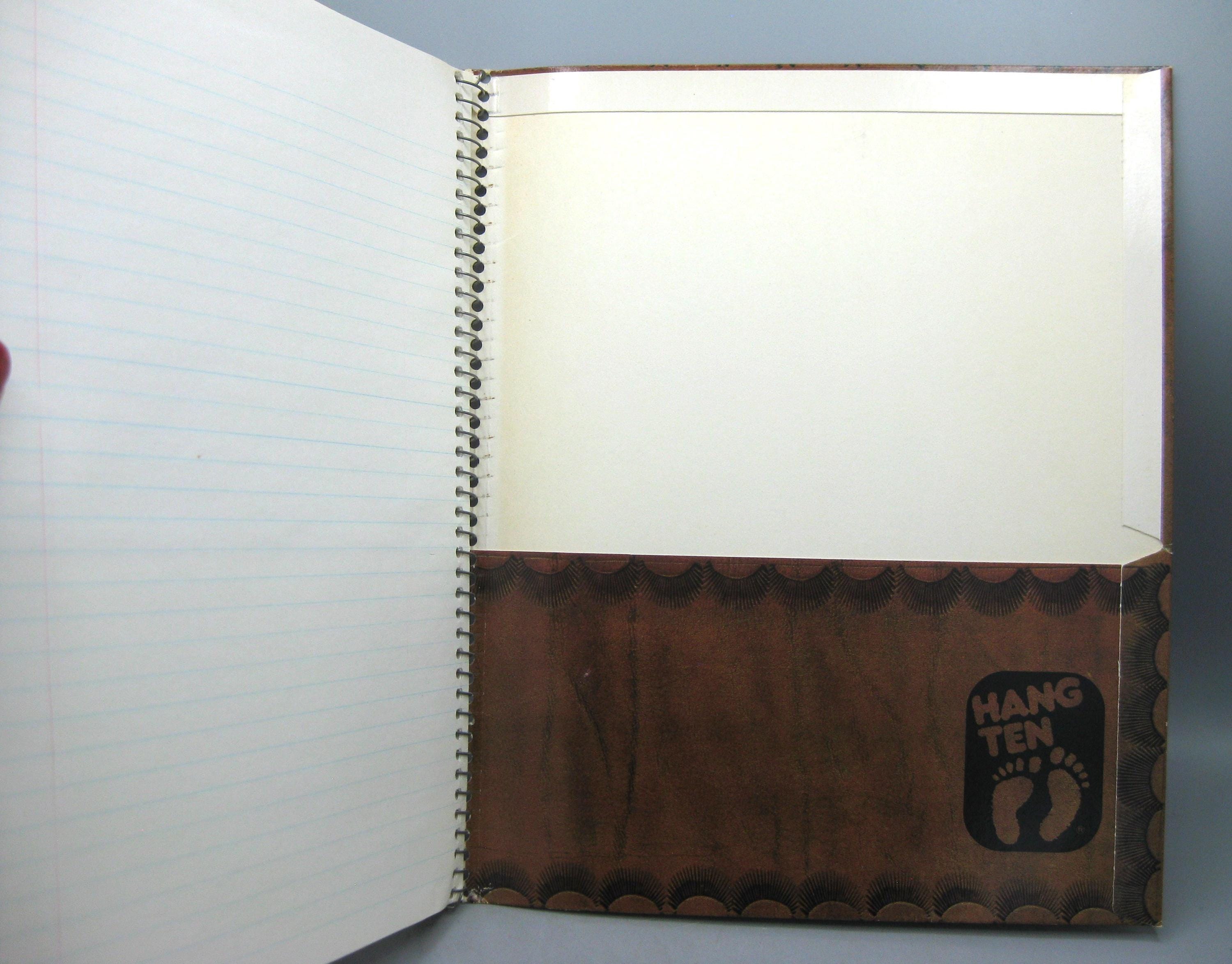 Vintage 70s Hang Ten Surfer School Folder Writing Tablet Spiral Bound ...