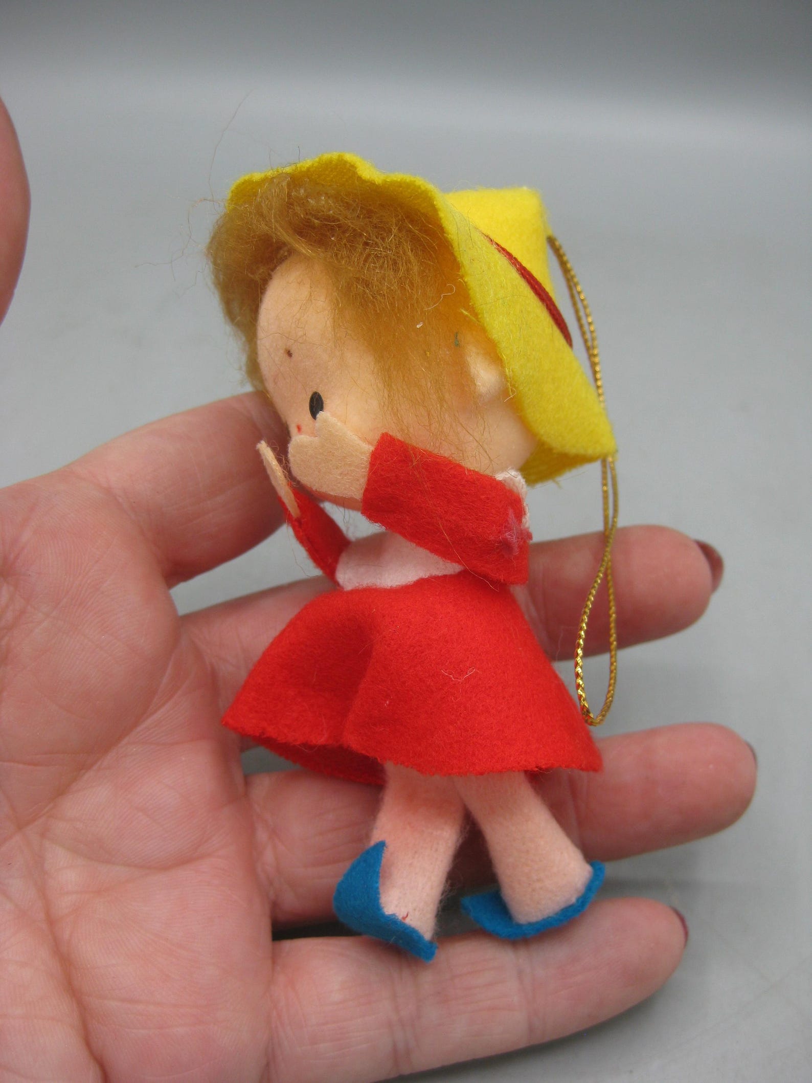 Vintage Flocked Styrofoam Little Girl Christmas Ornament Decoration - Etsy