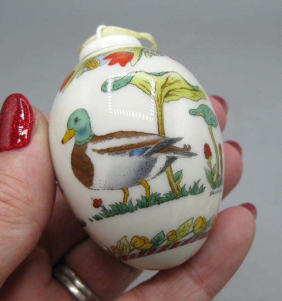ヴィンテージ 2002 フッチェンロイター ドイツ製磁器製アヒルの卵の ヴィンテージ 2002 フッチェンロイター ドイツ製磁器製アヒルの卵の