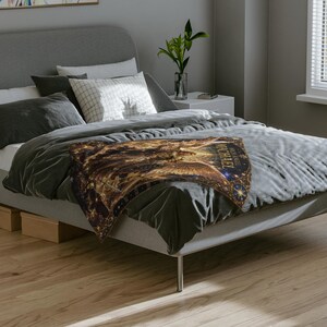 Archangel Michael celestial artwork Blanket | Saint Michael angel tapestry throw image 5