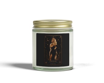 Queen Bey Vintage Tarot Goddess Candle | Coconut Apricot Scented Candle