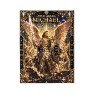 Archangel Michael celestial artwork Blanket | Saint Michael angel tapestry throw image 1