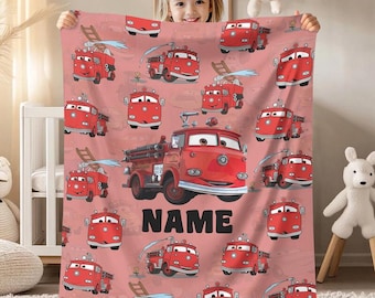 Manta polar personalizada con nombre de Red Cars, manta de Rayo McQueen, regalo para baby shower, decoración del hogar de Disneyland, regalo de cumpleaños para hijo e hija.