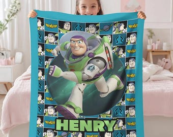 Manta personalizada de Buzz Lightyear de Toy Story, manta polar de Jessie y Woody, manta polar para cama o sofá, película de Disneyland, regalos de cumpleaños