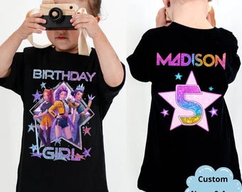 Camiseta personalizada de Huntrix "Es mi cumpleaños", camiseta personalizada de Kpop Demon Hunters, regalo de cumpleaños personalizado de Huntrix, camiseta de Kpop Demon Hunters Huntrix