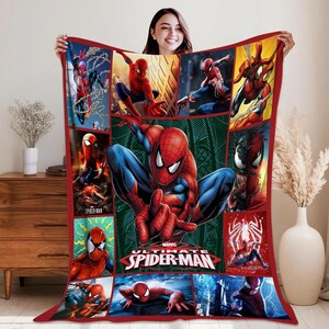 Spidey And His Amazing Friends Blanket, Spidey Friends Fleece Blanket, Spiderman Superhero Blanket, Spidey Birthday Gifts image 2