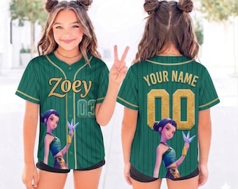 Custom Zoey Huntrix Baseball Jersey, Huntrix Zoey Costume, Kpop Demon Hunters Cosplay, Kpop Zoey Baseball Shirt, Huntrix Zoey Jersey Shirt