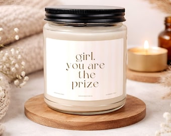 Best Friend Scented Candle Gift  - Breakup Support Present - Single Girl Empowerment - Divorced Bestie Gift - Uplifting Self Care