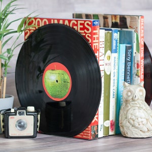 Heavy duty BOOKEND Record album Vintage Vinyl upcycled home decor Book end Best music lover gift 50s 70s 80s. Jazz, classical Rock and Roll