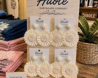 Island Daisy Statement Earrings