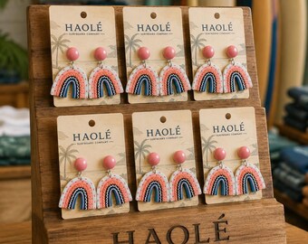 Coral Tide Rainbow Earrings