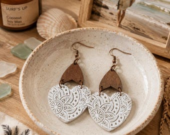 Beachy Boho Heart Earrings