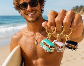 Beach Bug Van Keychain
