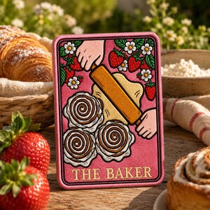The Baker Embroidered Iron on Patch, Creative Pastry Chef Gift for Bakers