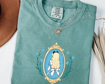 Comfort Colors® Disney Alice Mirror Shirt, Alice in Wonderland  Graphic Tee, Magical Disney Trip Shirt, Fantasy Tea Party Youth Toddler