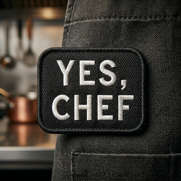 Yes Chef Embroidered Patch – Iron-On Sew-On Jacket Backpack Applique