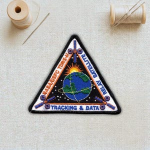 Delta Tracking Patch Embroidered Iron On Sew On Space Signal Patch for Jacket Hat Backpack