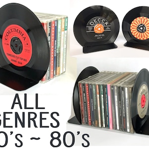 Record bookends Rock Music Prince Beatles Johnny Cash Billy Joel wife teen boss birthday unique book end 1950 1960 1970 1980 50s 60s 80s 70s
