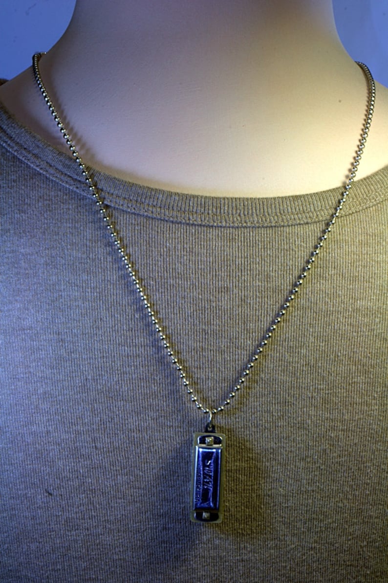 HARMONICA Necklace. WORKS. Love of Music & Fun. Blues Jazz Etsy