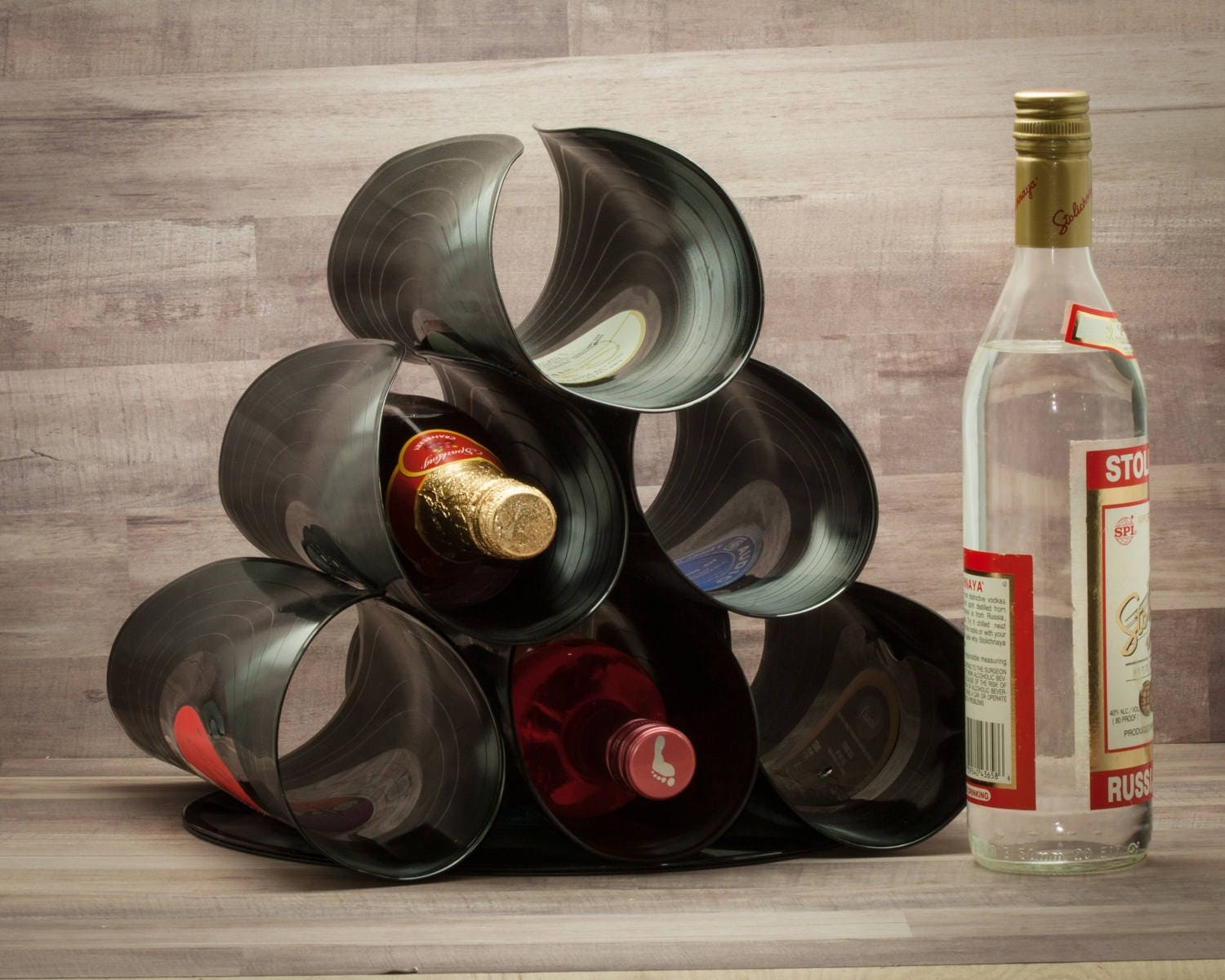 record wine rack
