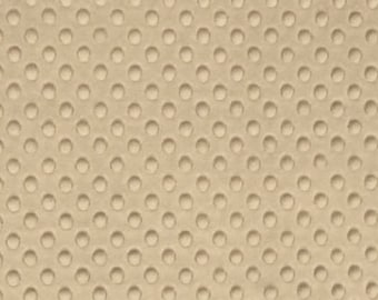 Minky fabric by the yard- latte minky dimple fabric- minky dot fabric