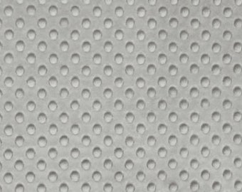 Minky fabric by the yard- silver minky dimple fabric- minky dot fabric