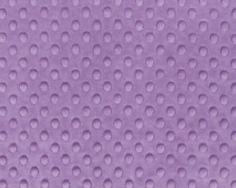 Minky fabric by the yard- lilac purple minky dimple fabric- minky dot fabric