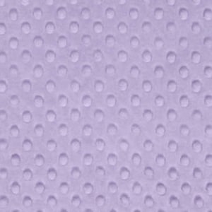 May include: A close-up of a lavender fabric with a textured surface. The fabric has a pattern of evenly spaced, raised, circular dots. The background is a solid, light purple color, creating a consistent and uniform appearance.