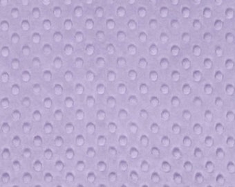 Minky fabric by the yard- lavender purple minky dimple fabric- minky dot fabric