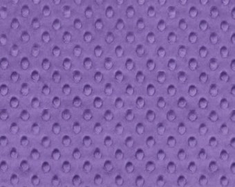 Minky fabric by the yard- jewel purple minky dimple fabric- minky dot fabric