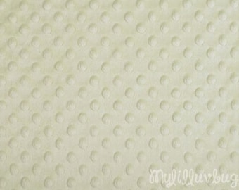 Minky fabric by the yard- mint green minky dimple fabric- minky dot fabric