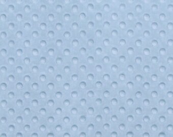 Minky fabric by the yard- baby blue minky dimple fabric- minky dot fabric