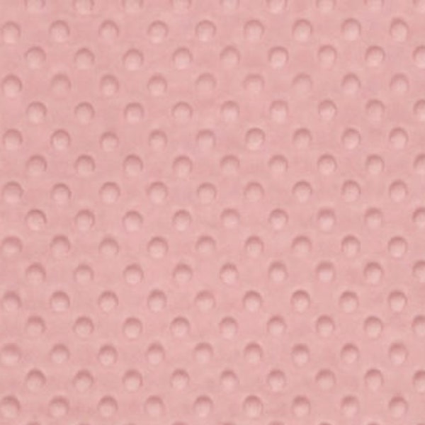 Minky fabric by the yard- blush pink minky dimple fabric- minky dot fabric