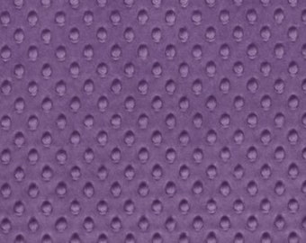 Minky fabric by the yard- violet purple minky dimple fabric- minky dot fabric