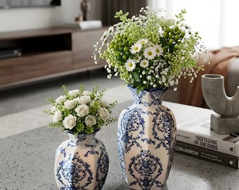 Vintage White and Blue Floral Ceramic 4