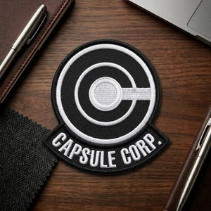 Futuristic Capsule Company Style Embroidered Patch Iron On Sew On Sci Fi Tech Logo Patch for Jacket Hat Backpack